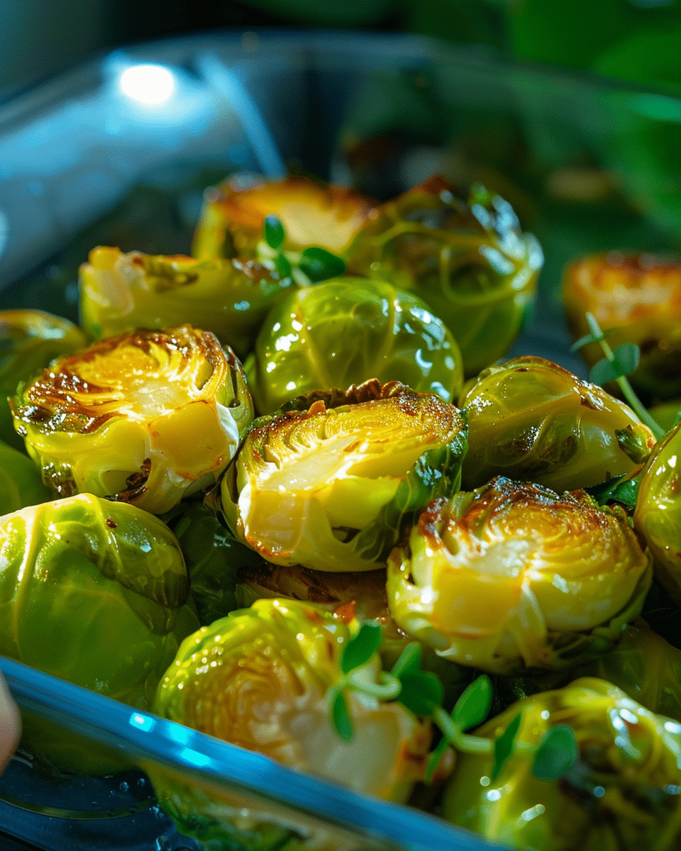 Roasted Marinated Brussels Sprouts