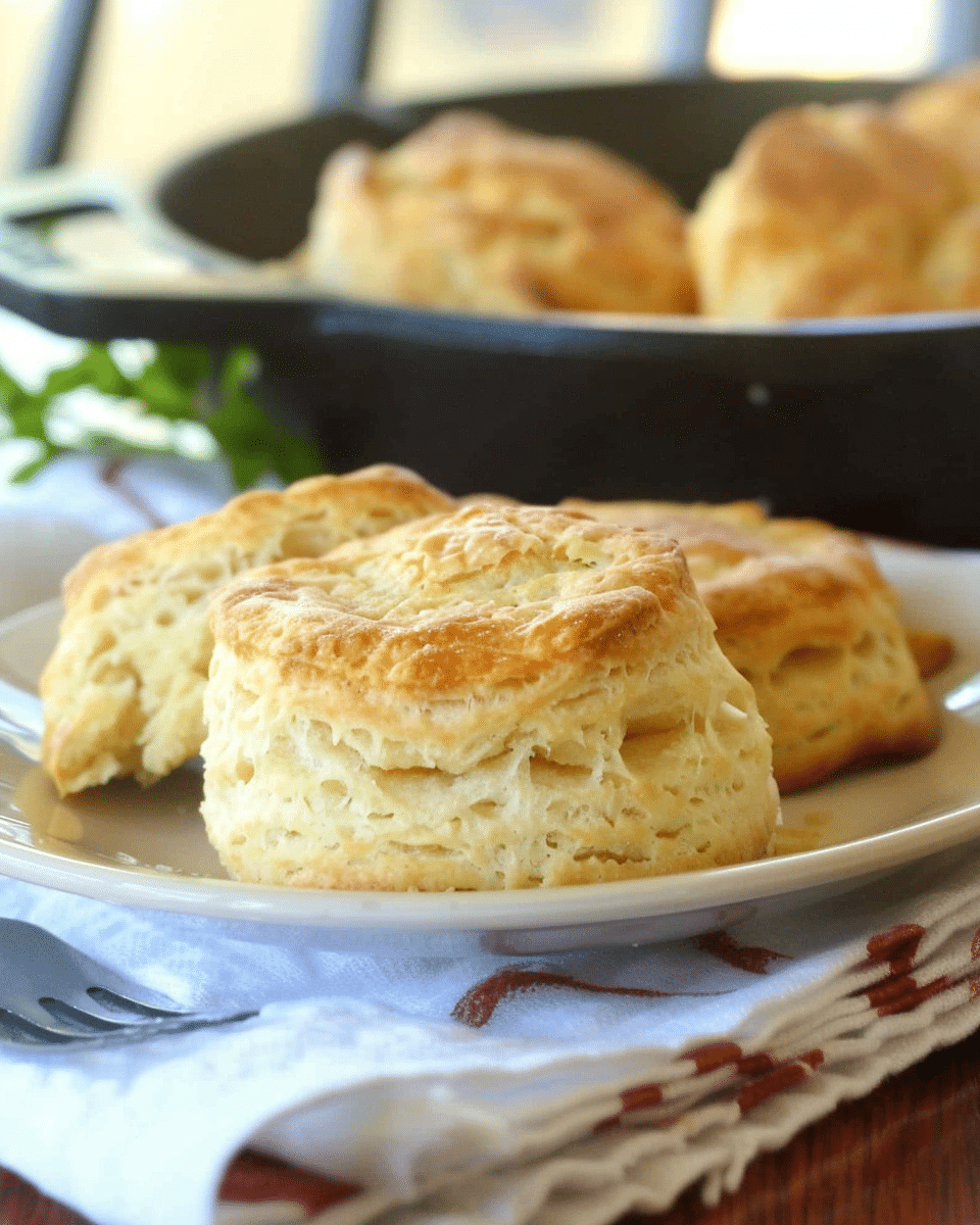 Flaky Cast Iron Biscuits