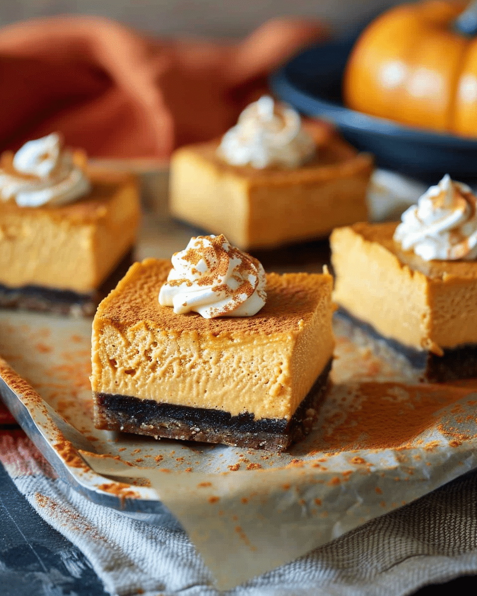 Pumpkin Cheesecake Bars