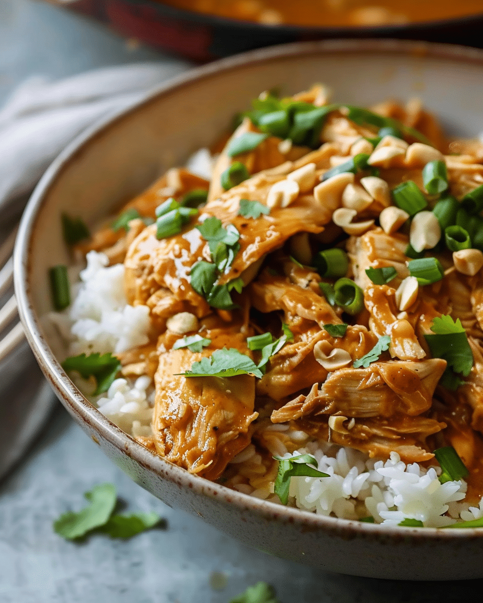 Slow Cooker Peanut Chicken + 8 Perfect Pairings for Dinner