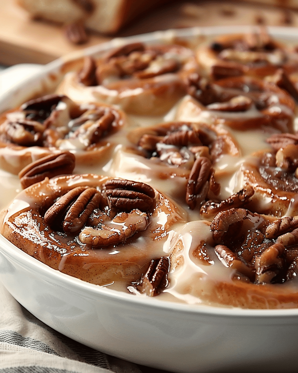 Apple Pecan Cinnamon Roll Bake