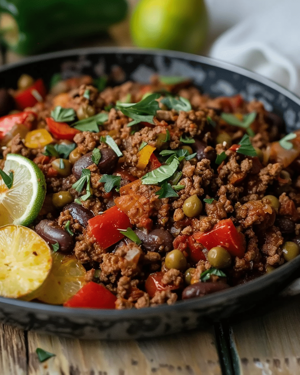 Authentic Cuban Beef Picadillo
