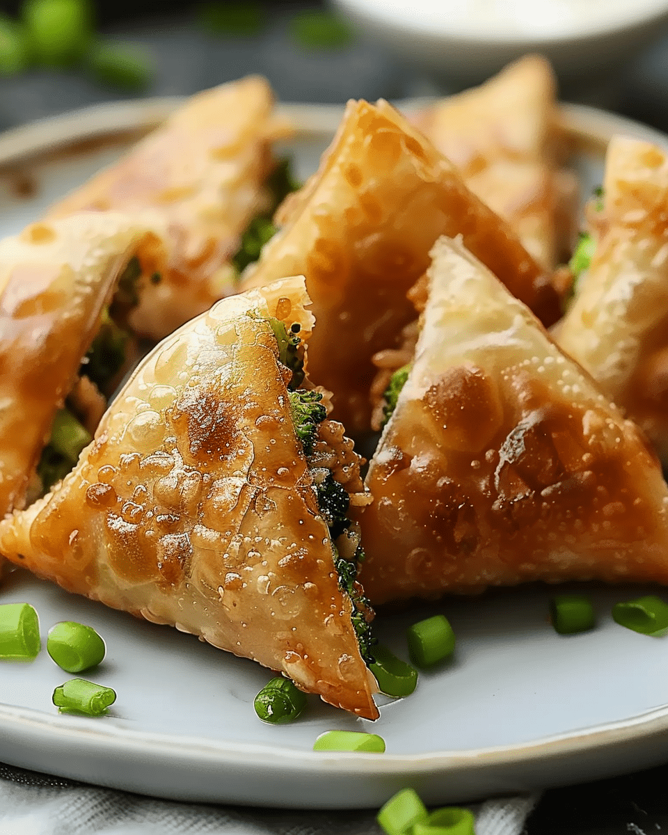 Beef Broccoli-Stuffed Rice Triangles for Ultimate Comfort Food