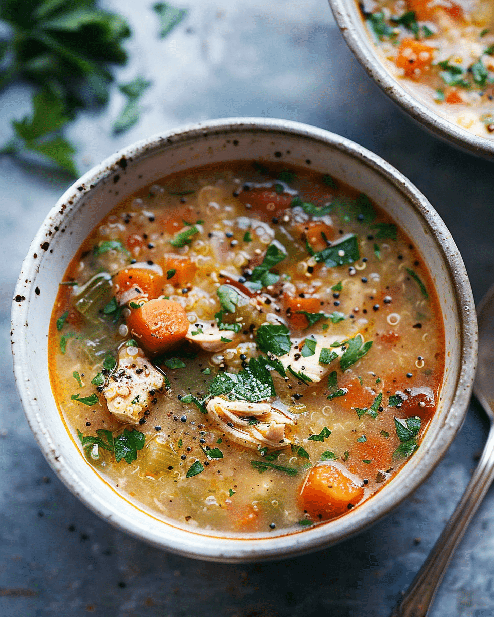 Crockpot Chicken Quinoa Soup