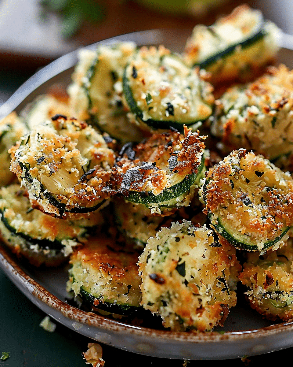 Crispy Zucchini Garlic Bites