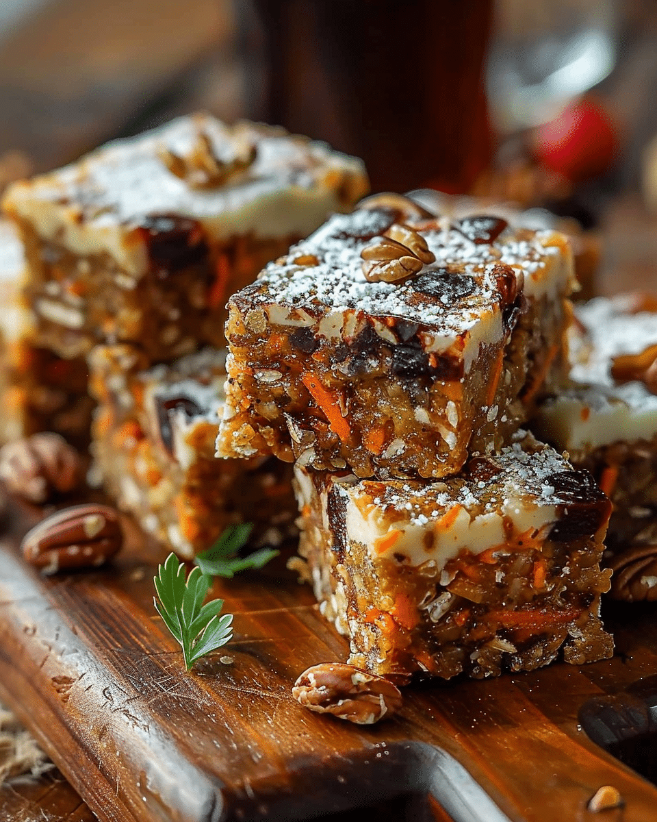 Frozen Carrot Cake Energy Bars