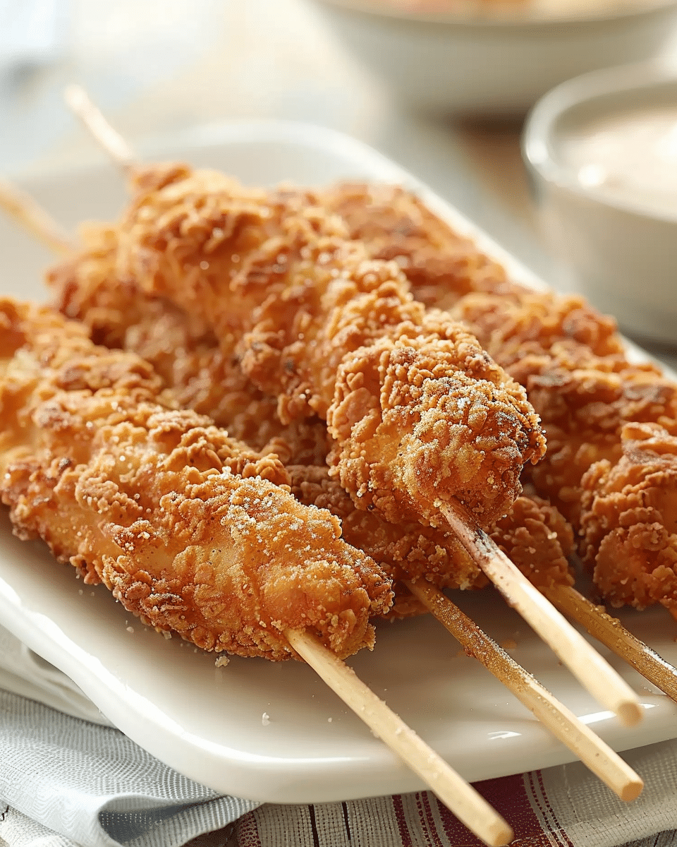 Oven-Fried Chicken on a Stick
