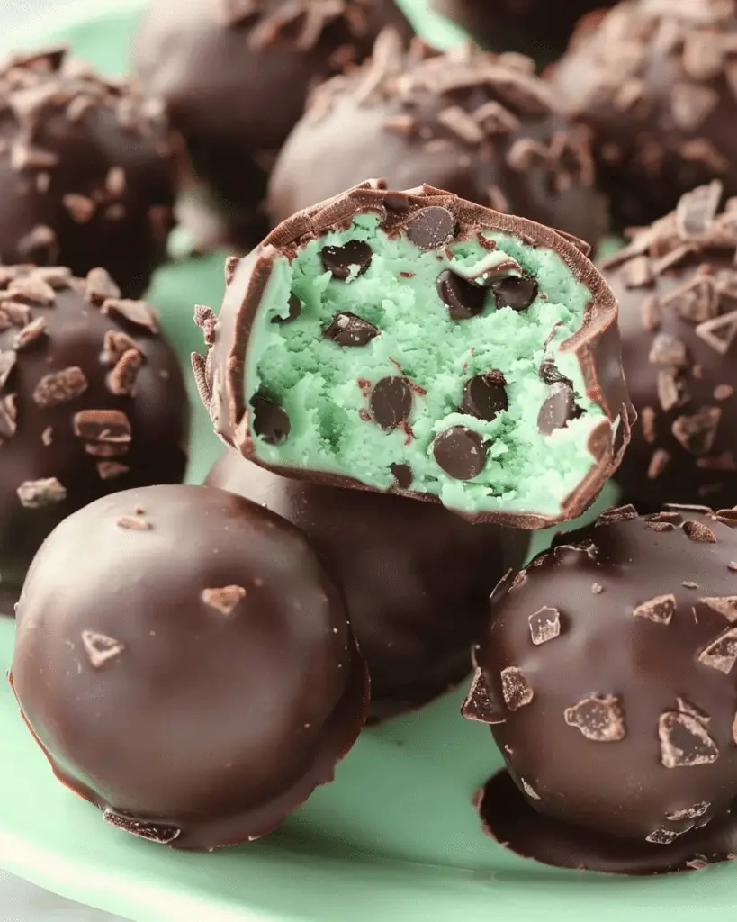 Mint Chocolate Chip Truffles