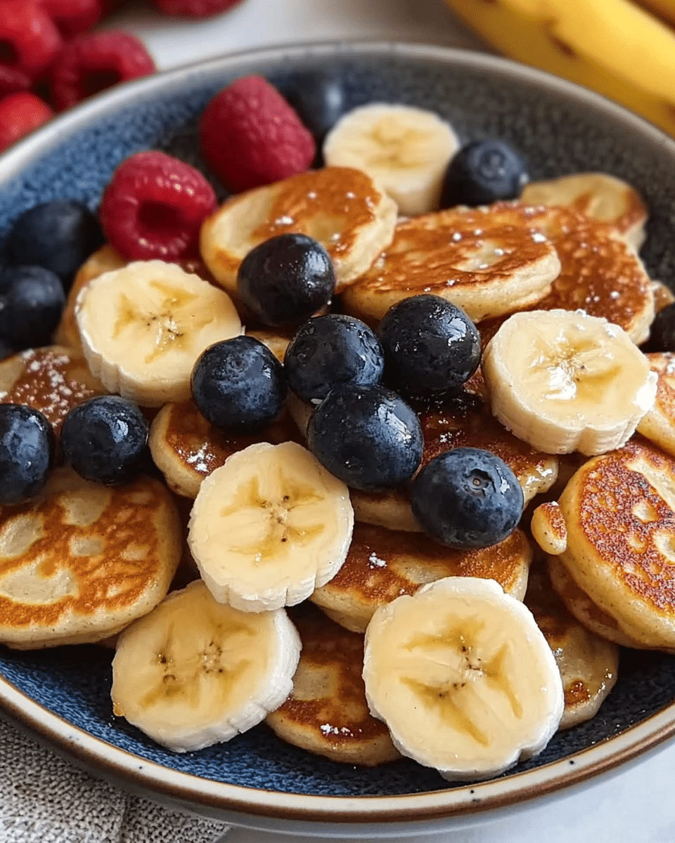 Banana Oat Protein Pancake Bites