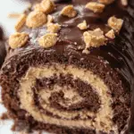Peanut Butter Cup Chocolate Roll Cake