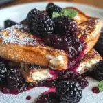 Cream Cheese Stuffed French Toast with Blackberry Compote