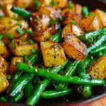 Pan Fried Potatoes and Green Beans