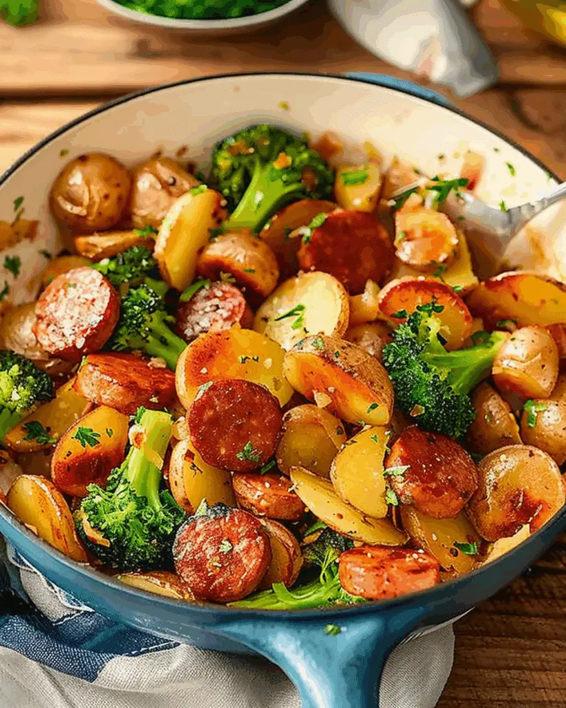 Turkey Kielbasa and Potato Skillet