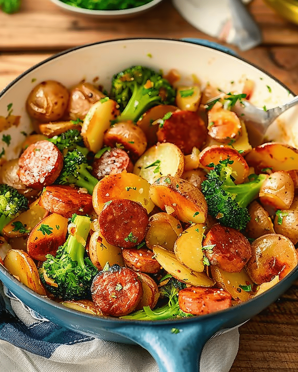 Turkey Kielbasa and Potato Skillet
