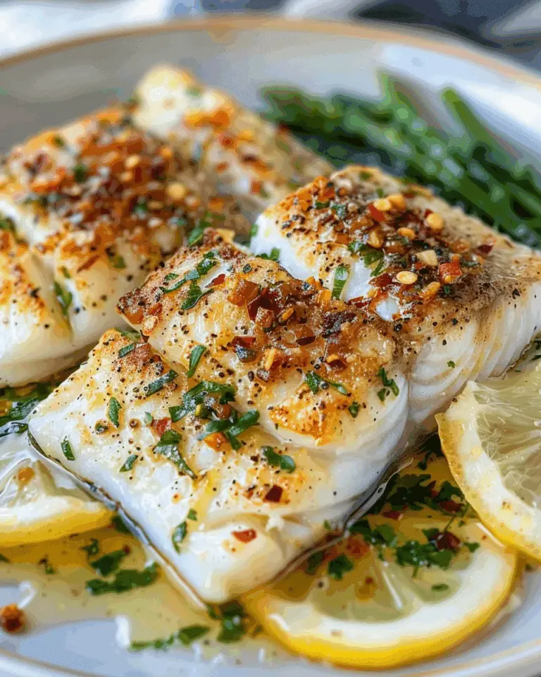 Skillet White Fish with Garlic Butter