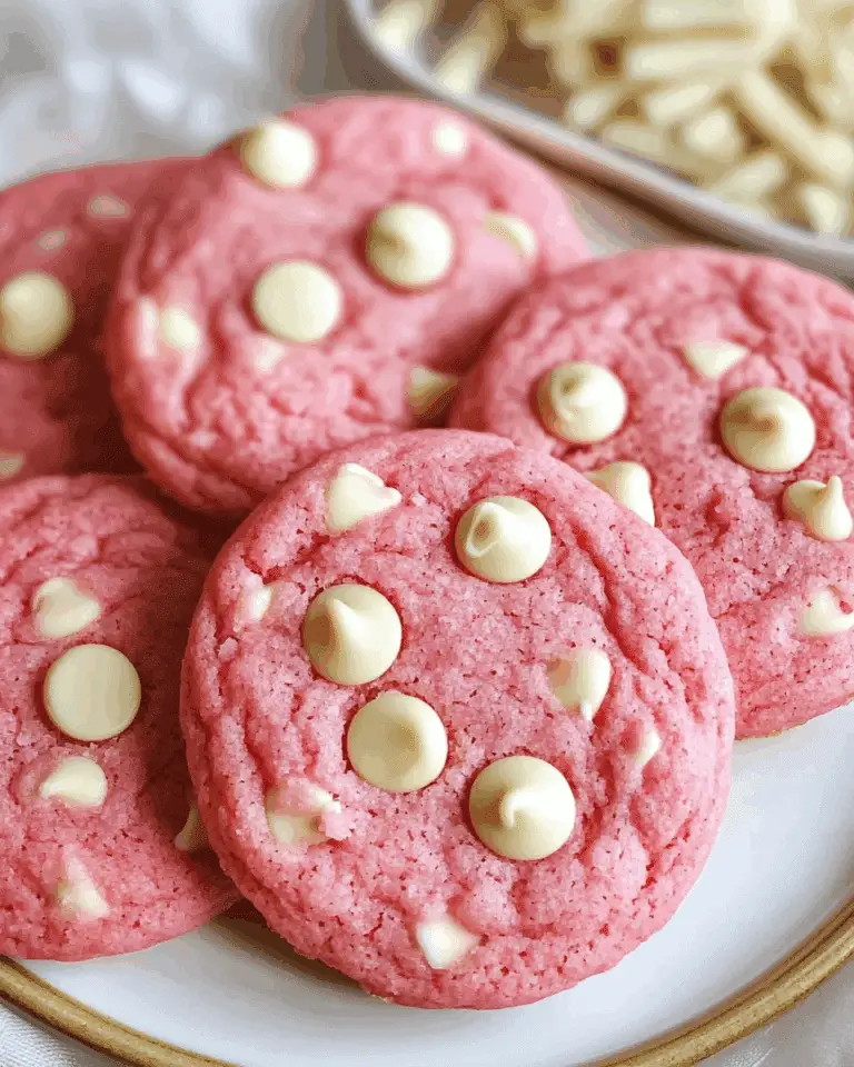Pink White Chocolate Chip Cookies