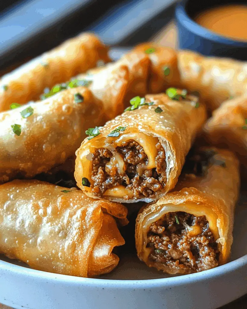 The BEST Cheeseburger Eggrolls EVER!!