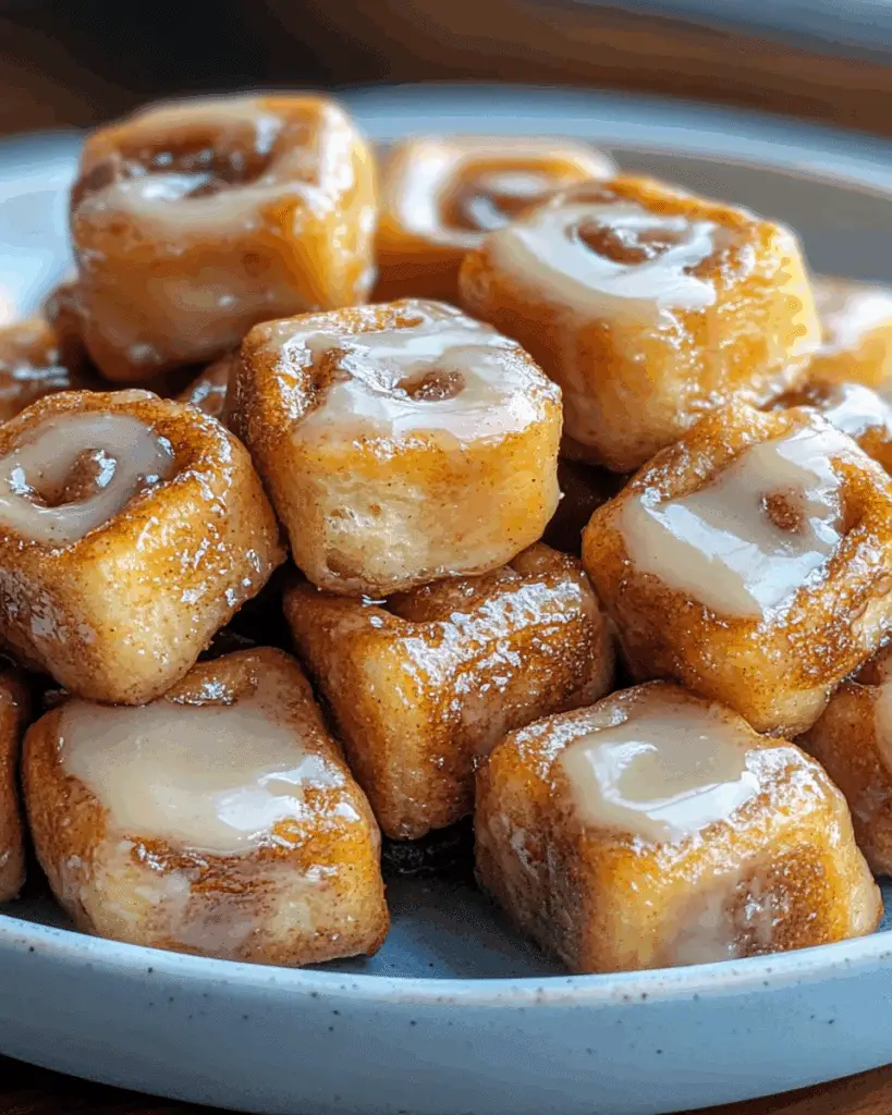 The BEST Cinnamon Roll French Toast Bites