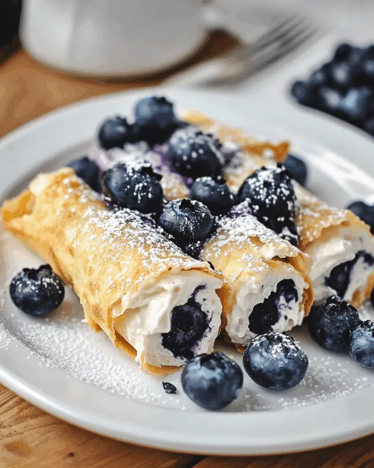 Crispy Keto Blueberry Cream Cheese Roll-Ups