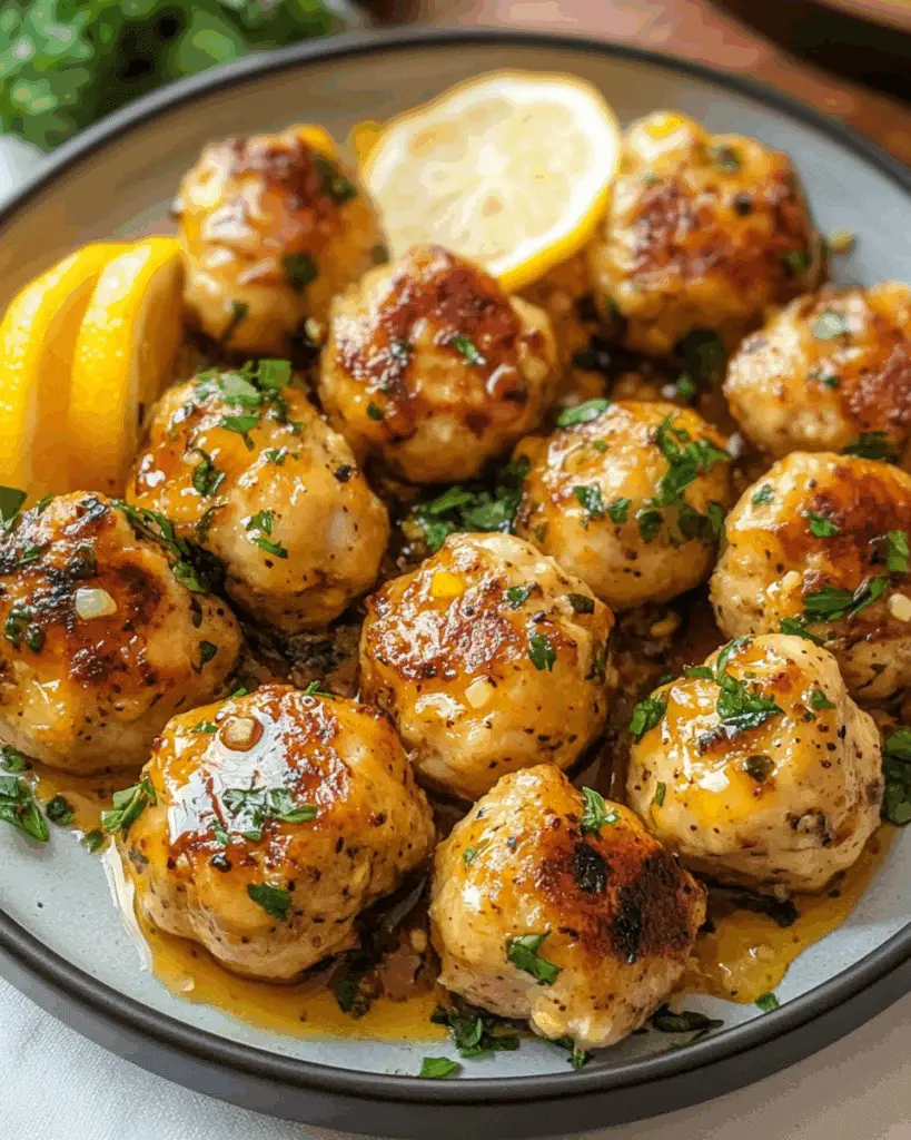 Lemon Pepper Chicken Meatballs
