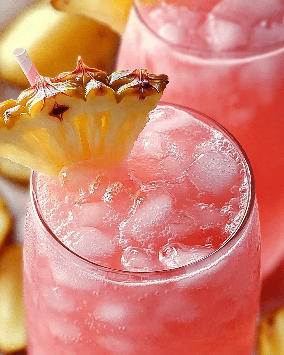 Pineapple Pink Lemonade Party Drink