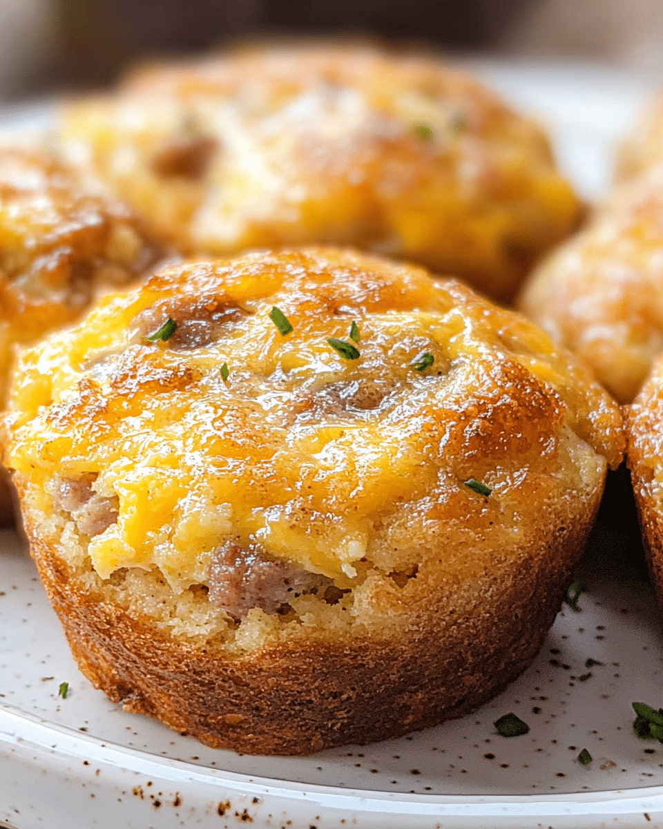 Sausage, Egg, and Cheese Bisquick Muffins