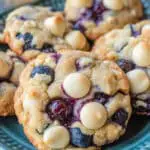 Blueberry Cookies with White Chocolate Chips