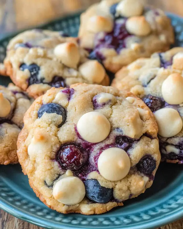 Blueberry Cookies with White Chocolate Chips