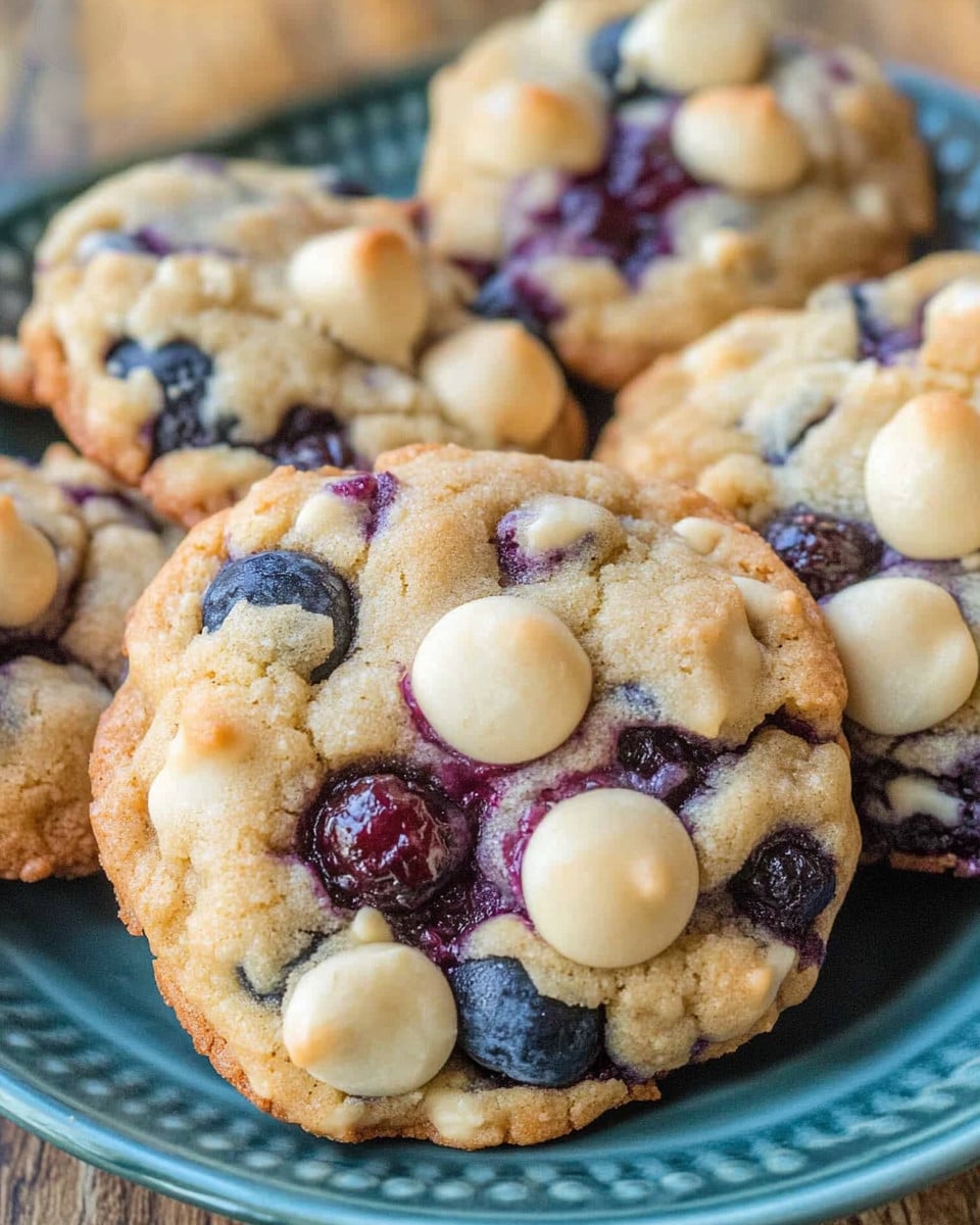 Blueberry Cookies with White Chocolate Chips