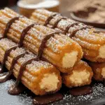 Cookie Dough Cheesecake-Stuffed Churros