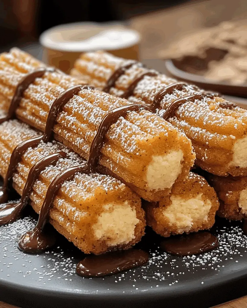 Cookie Dough Cheesecake-Stuffed Churros