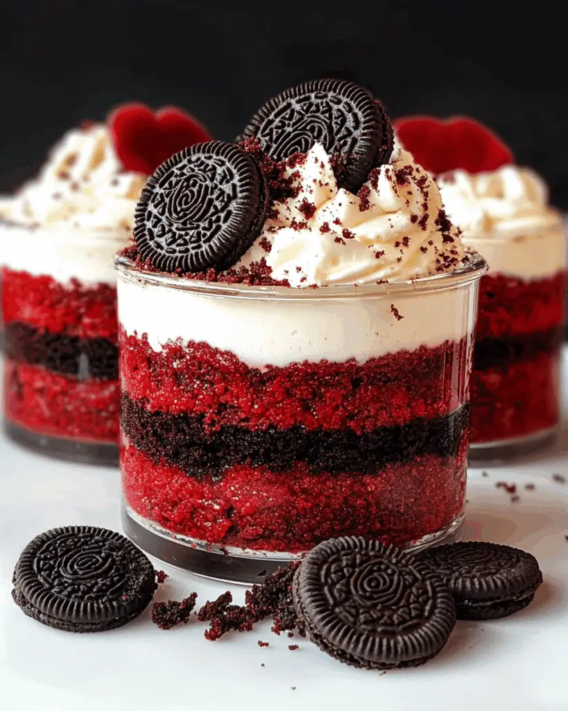 Red Velvet Oreo Parfait