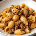 Creamy Beef and Shells Pasta