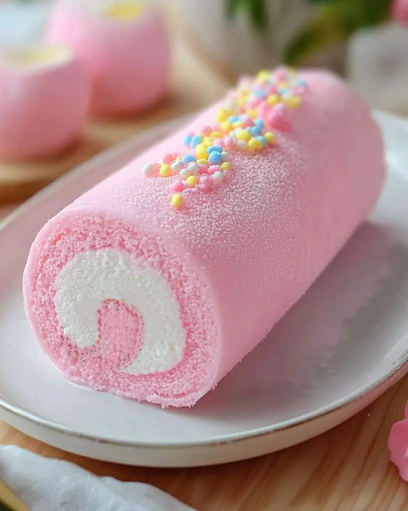 Japanese Cotton Candy Swiss Cake Roll