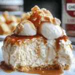 The BEST Caramel Cheesecake Ice Cream Dessert