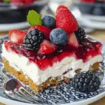 Patriotic Berry Pretzel Salad
