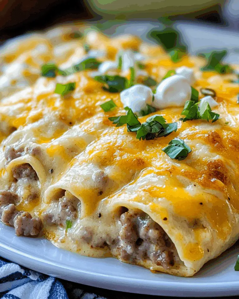 Southern Breakfast Enchiladas with Chicken Sausage Gravy
