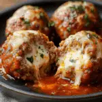 Mozzarella Stuffed Meatballs