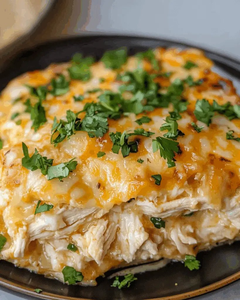 The BEST Sour Cream Chicken Enchilada Casserole