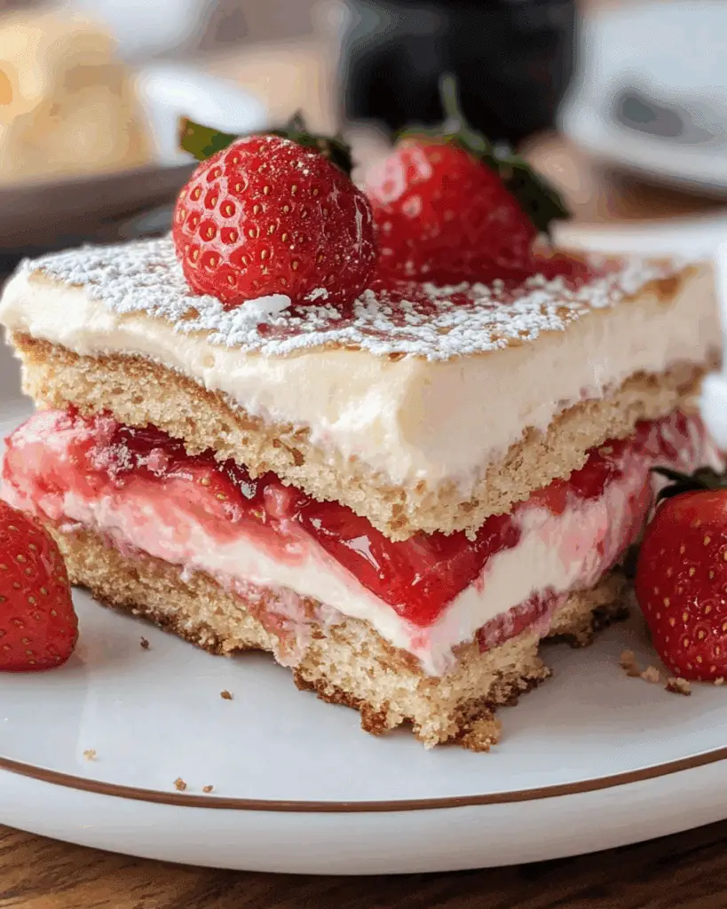 No-Bake Strawberry Eclair Cake