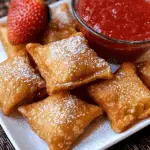 Deep-Fried Strawberry Cheesecake Stuffed Wonton Bites