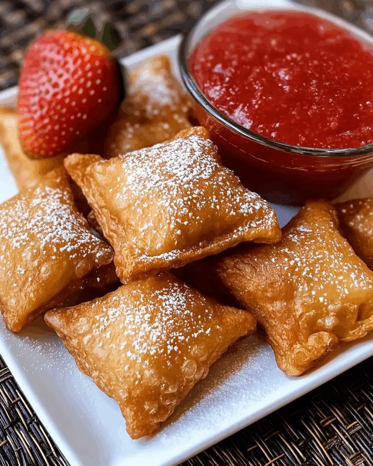 Deep-Fried Strawberry Cheesecake Stuffed Wonton Bites