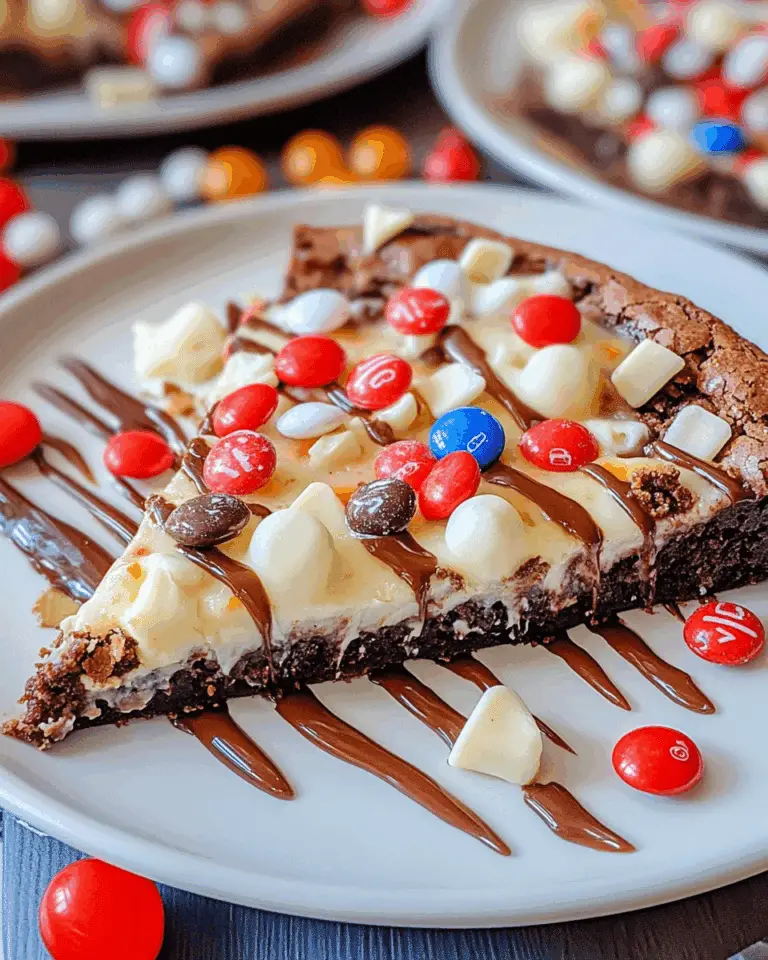 Easy White Chocolate Brownie Pizza
