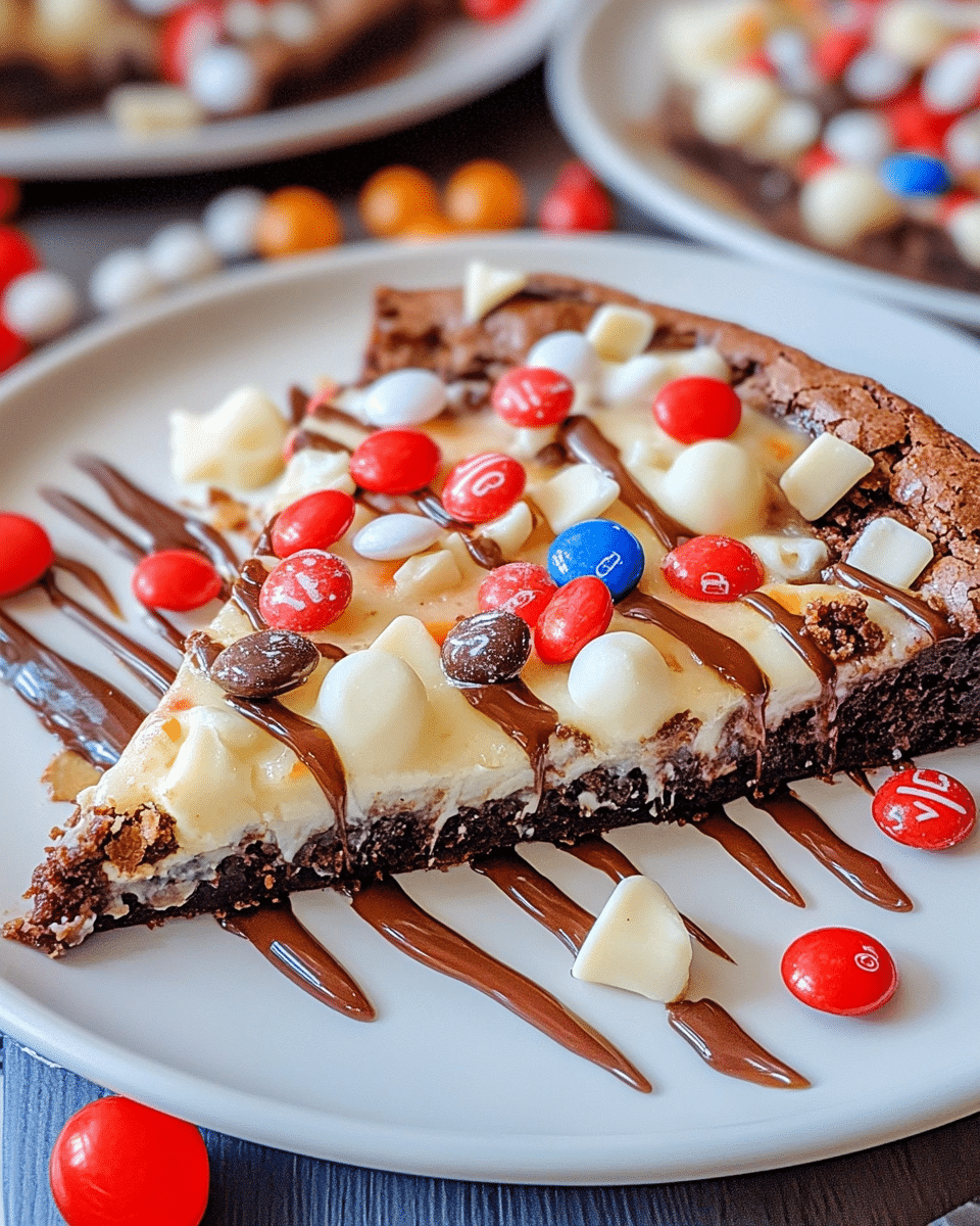 Easy White Chocolate Brownie Pizza