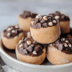 Frozen Greek Yogurt Peanut Butter Bites with Chocolate Chips