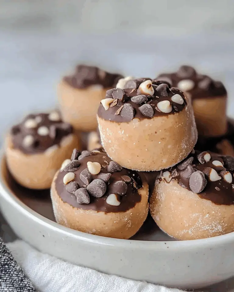 Frozen Greek Yogurt Peanut Butter Bites with Chocolate Chips