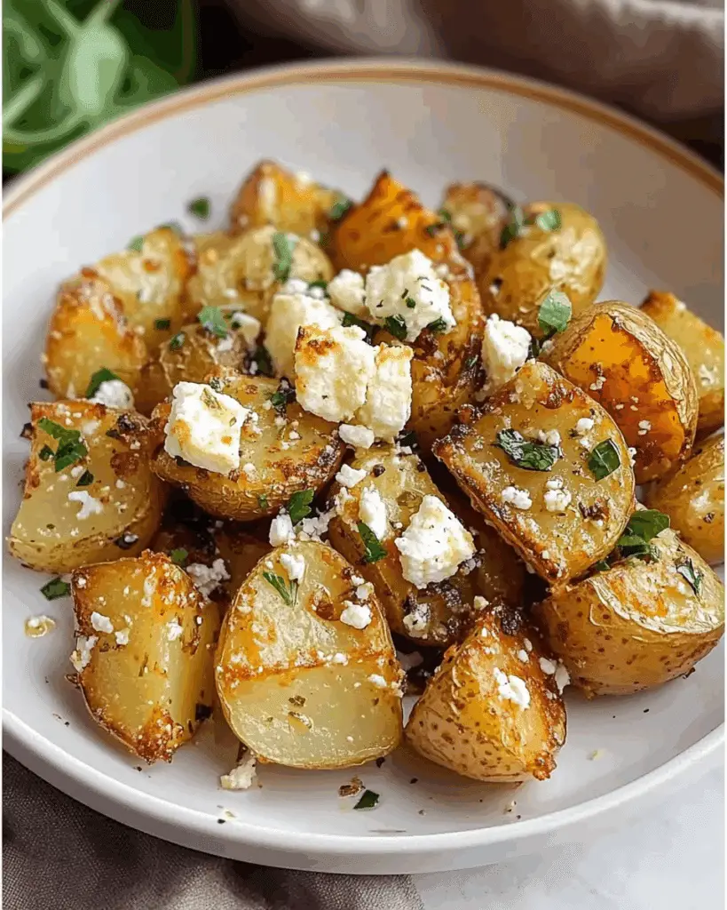 The BEST Baked Feta Potatoes EVER
