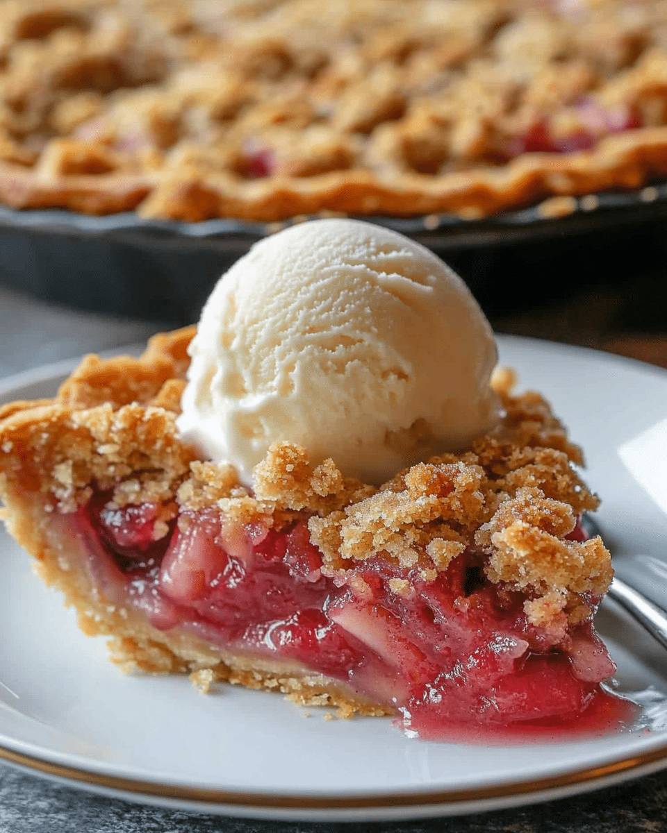 The BEST Dutch Rhubarb Pie