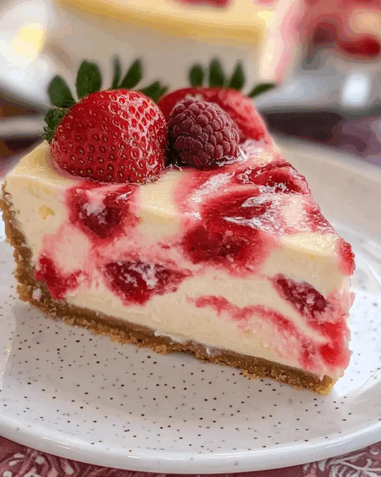 Strawberry Swirl Cheesecake