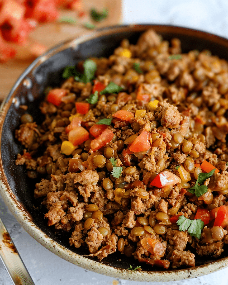 BEST Beef and Lentil Taco Meat Recipe